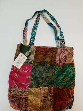 Bohemian Patchwork Tote Bag - Multicolor